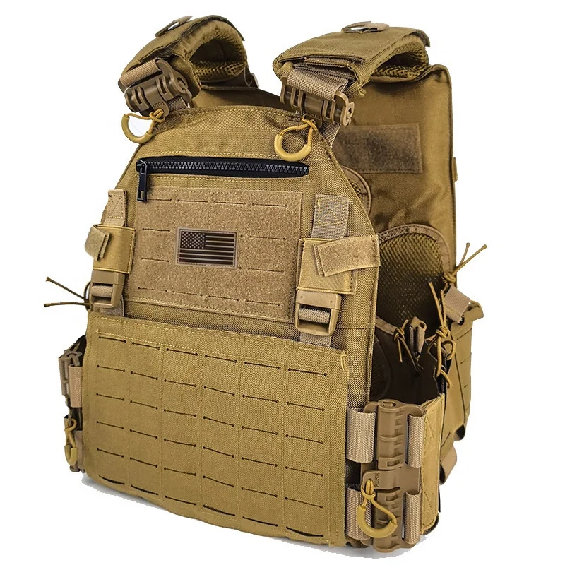 Custom Logo Quick Release Plate Carrier Molle System Body Security Tactical Vest for Outdoor Hunting Training Safety
