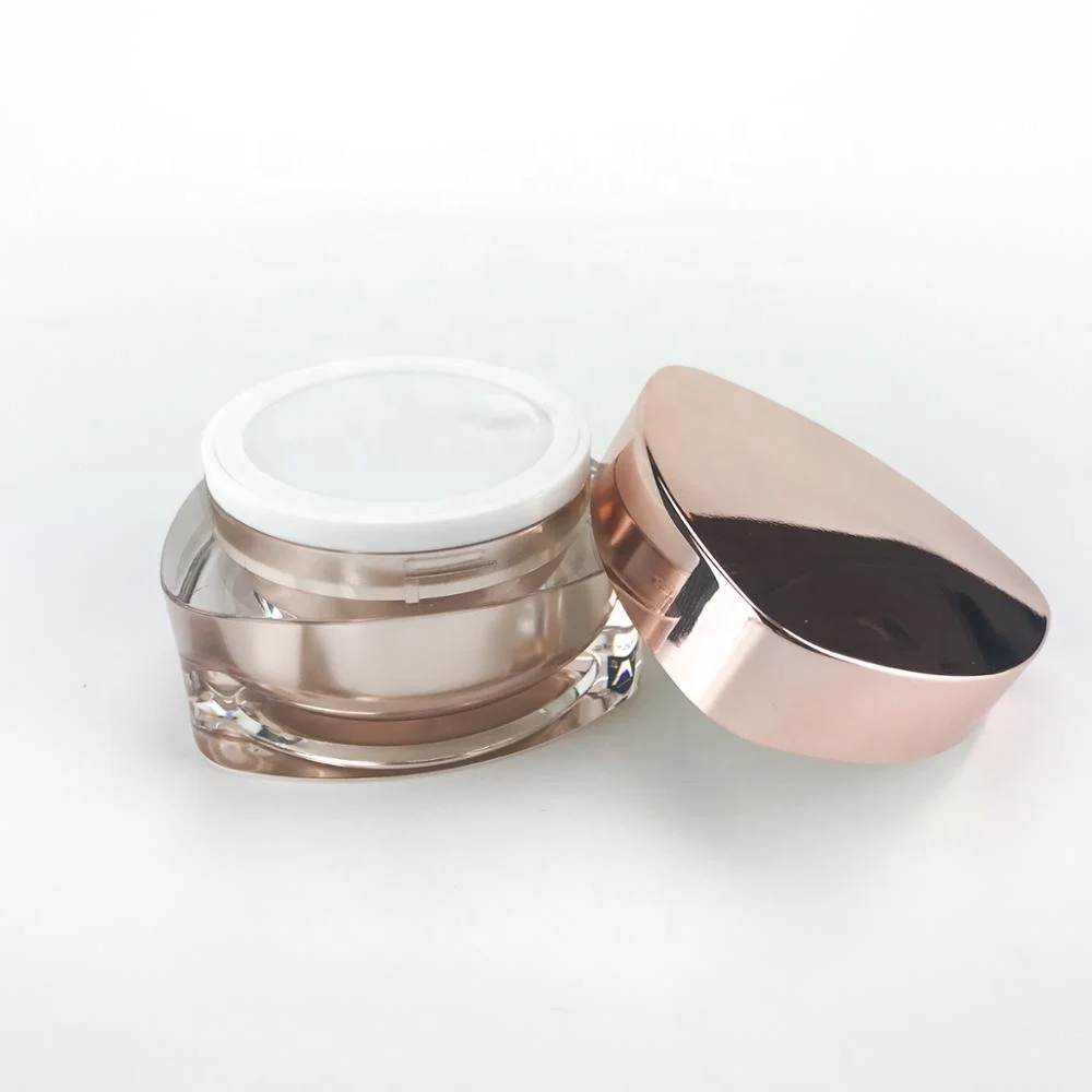 
Fast delivery acrylic cosmetic packaging triangle cream 50g plastic jar 