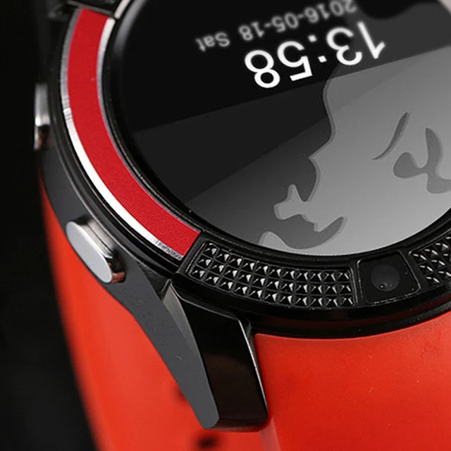 Round screen touch screen SD card & sim card slot sport smart watch with SIM