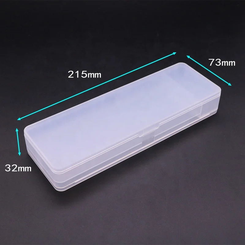 Factory Direct Sale Double-open Design Cases New Plastic Pencil Case Kids Pencil Case Pencil Box Transparent 3 Pack 1000