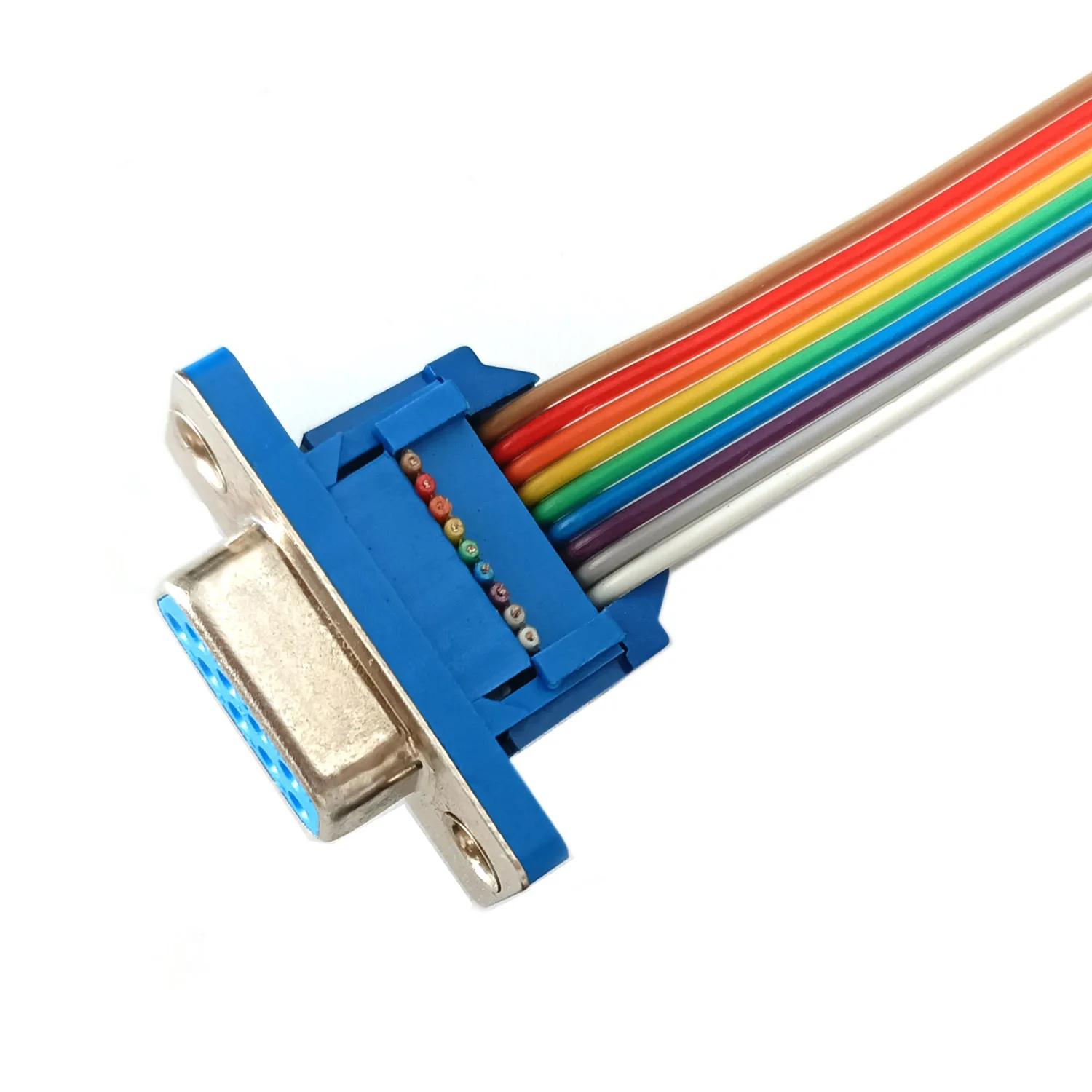 9pin D-sub TO 10p Flat Ribbon Cable with IDC 10P Pin Header 2*5P DB9 Crimping Extender for 10 Pin Header