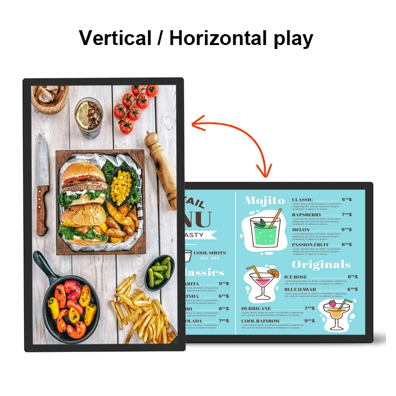 High brightness 450-500nits 15.6inch tablet pc capacitive touch screen 5G wifi digital signage for Restaurant & Retails