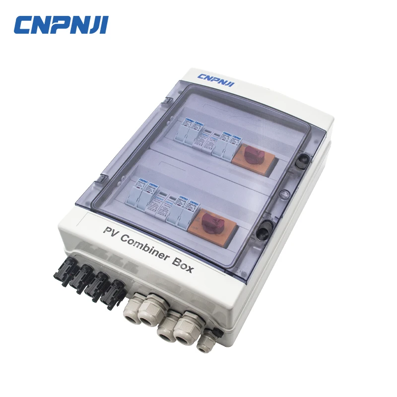 Солнечная Система DC PV Combiner Box 4 струны вход 1 выход с SPD и предохранителем 500V 1000V