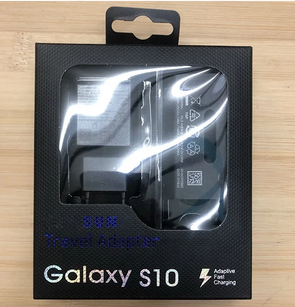 
Лидер продаж, быстрое зарядное устройство для samsung Galaxy S8 S9 S10, оригинальное быстрое дорожное настенное зарядное устройство 1 с кабелем для зарядки и передачи данных типа C 
