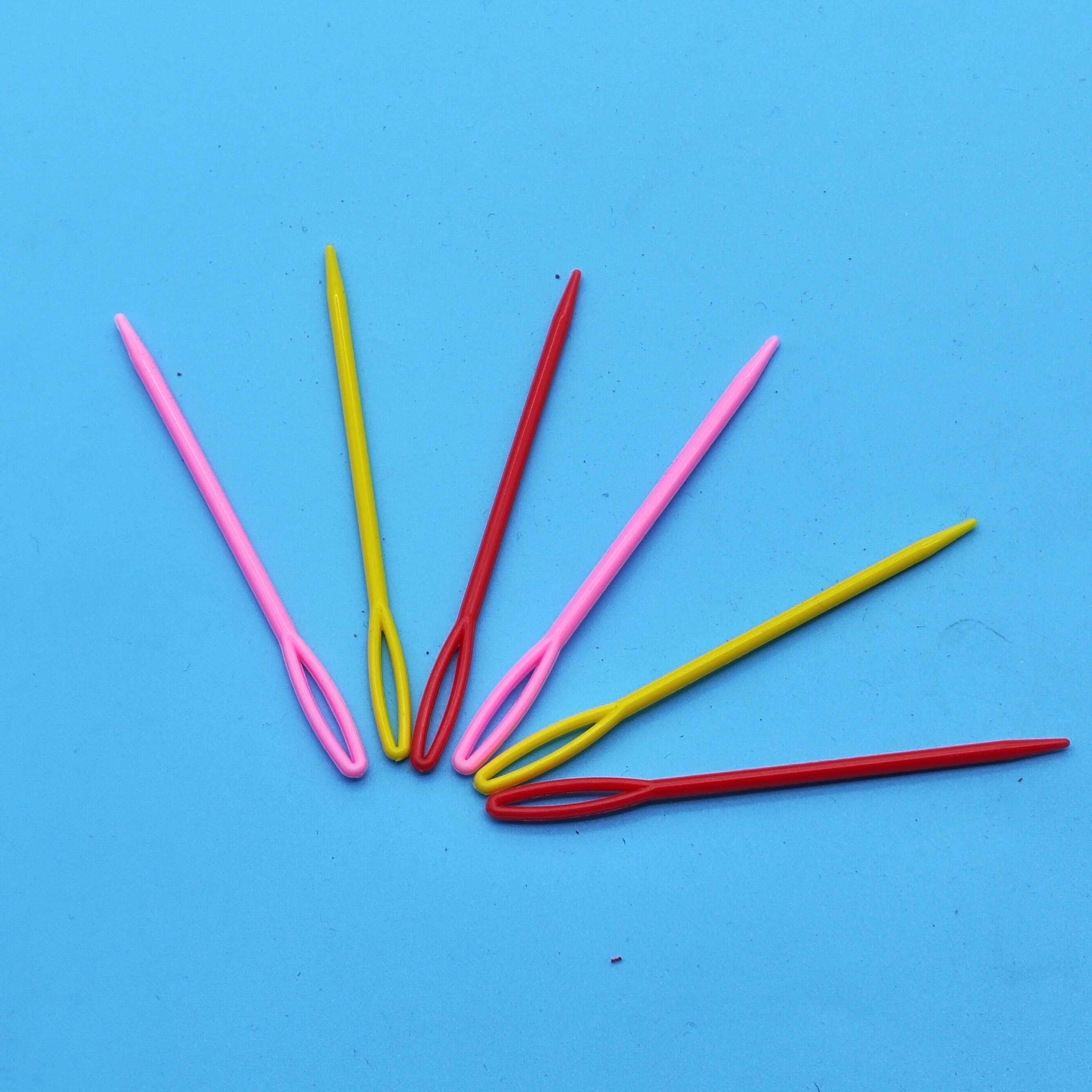 9cm 100pcs/ Bag Colorful Safety Diy Hand Sewing Tapestry Sweater Woolen Yarn Plastic Needles