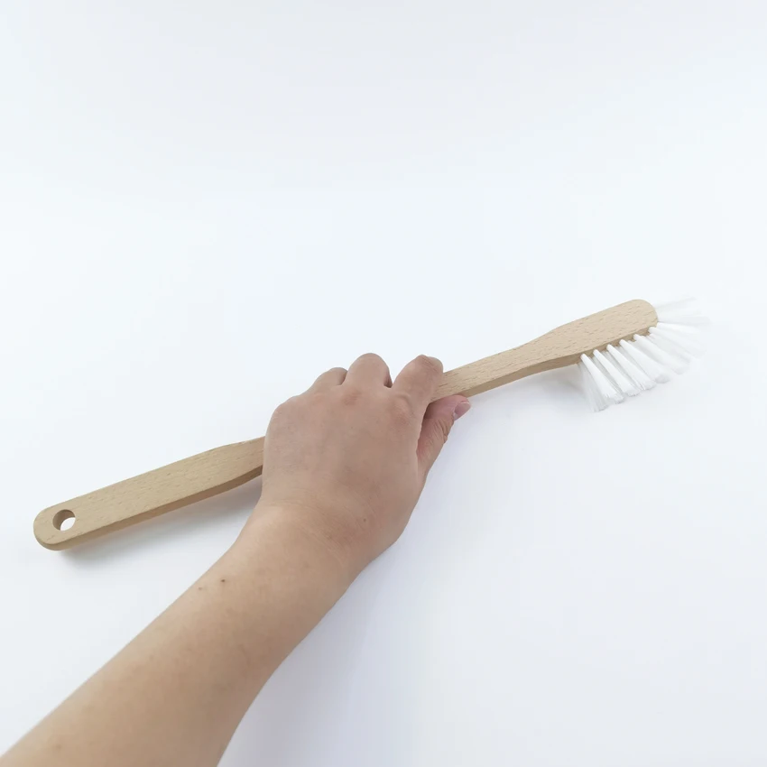 Прямая продажа с фабрики, щетка из Букового дерева с длинной ручкой, нейлоновая щетка, щетка для стекла, щетка для чистки бутылок