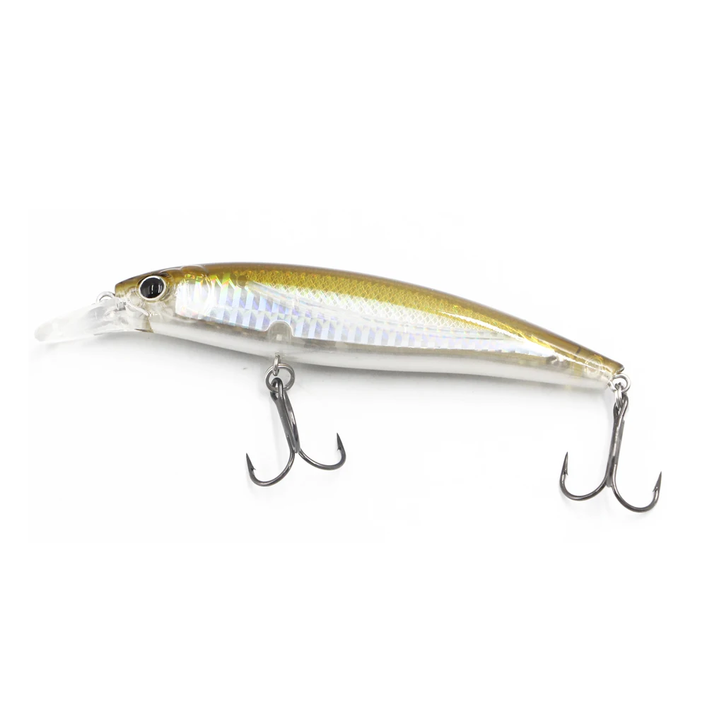 ABS Plastic minnow fishing lures 3D Eyes fishing bait Double hook hard bait plastic lure