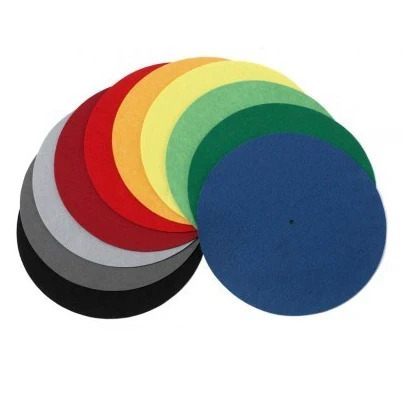 Turntable Slipmat Anti-Static Wool Mat 12 inches Vinyl Record Player Custom Printed Round Felt Record Slipmat
