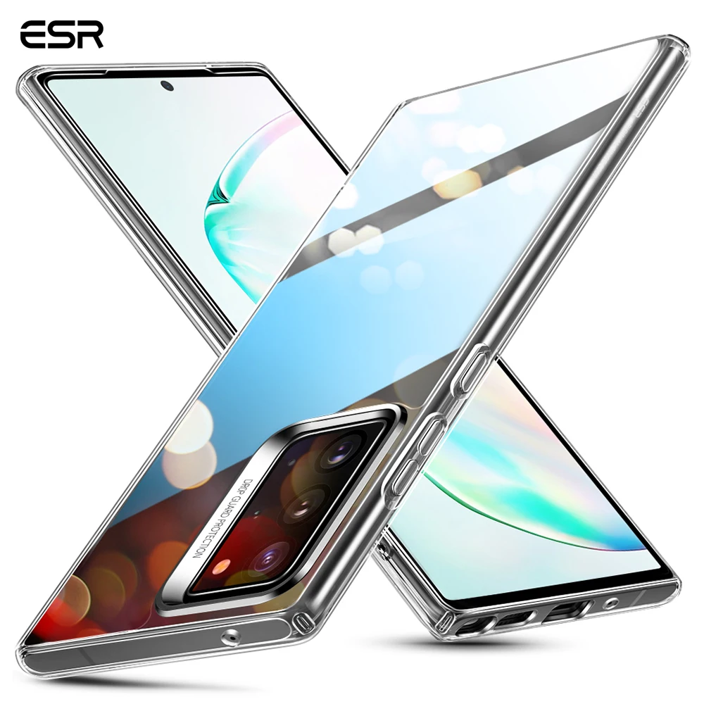 
ESR Fresh Stock Fast Delivery Soft Silicone Bumper 9H Tempered Glass case for Samsung Galaxy note 20 ultra case 