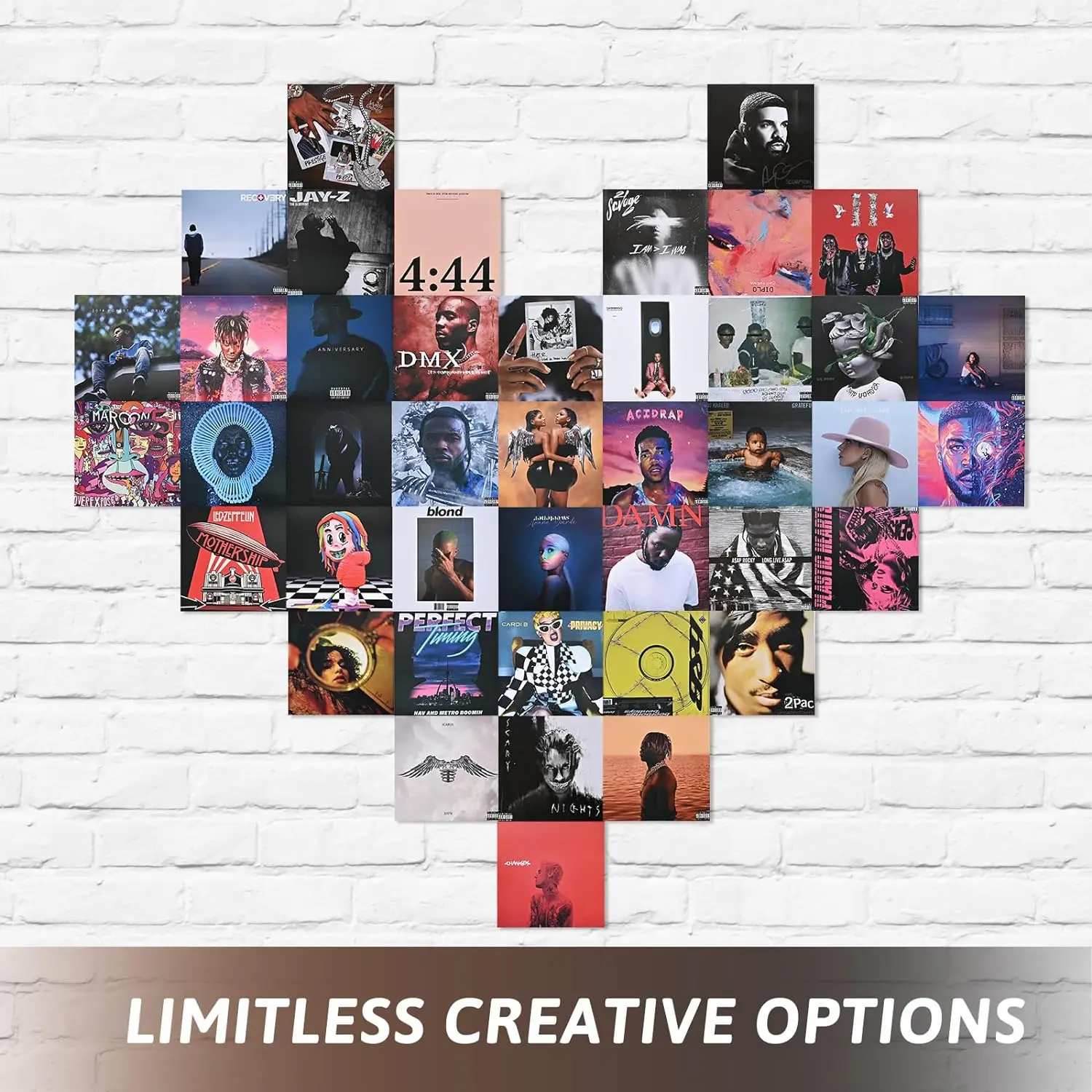 Custom Album Cover Poster Aesthetic Pictures Wall Collage Kit 5x5 inch Room Decor for Bedroom VSCO Room Photo Wall