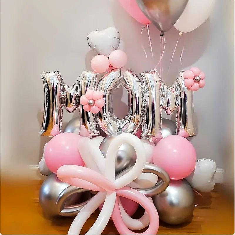 2023 распродажа, воздушные шары ко дню матери для украшения вечеринки с розовым шаром и сердечком из фольги