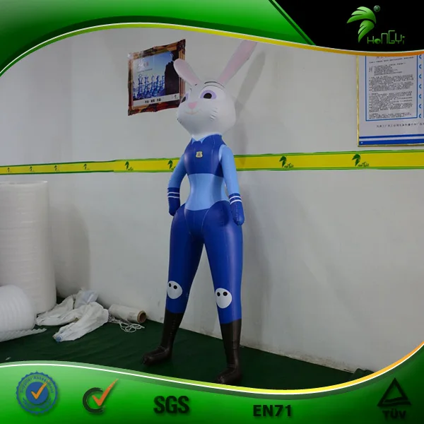 1.5m Tall Custom Cartoon Inflatabl Rabbit Hongyi Standing Inflatable Sexy Doll Girl