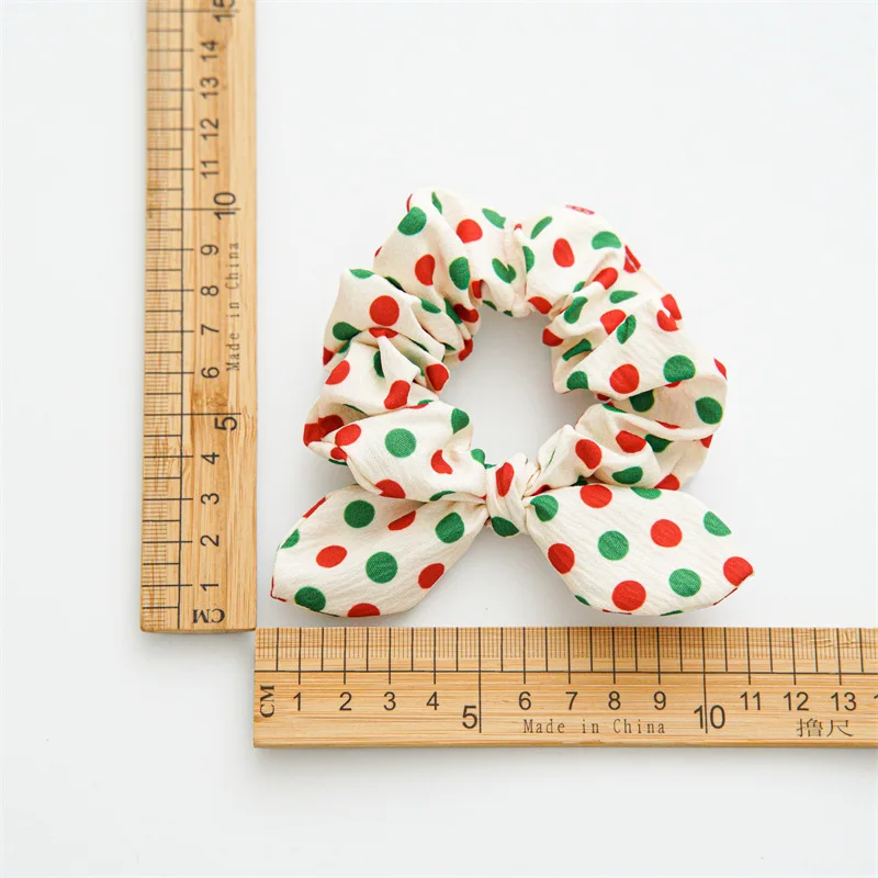 Christmas Hairband Fashion hair accessories fabric bow knot rabbit ear tie Hair Scrunchies