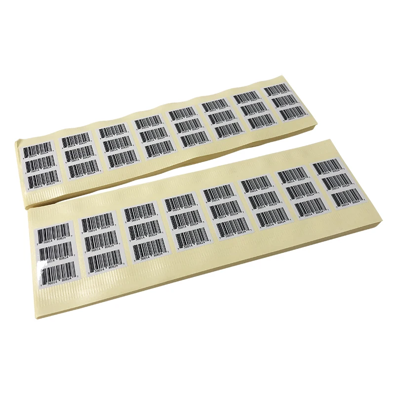 Customized Bar Code Sticker Qr Code Sticker Printing Aluminium Barcode  glossy labels