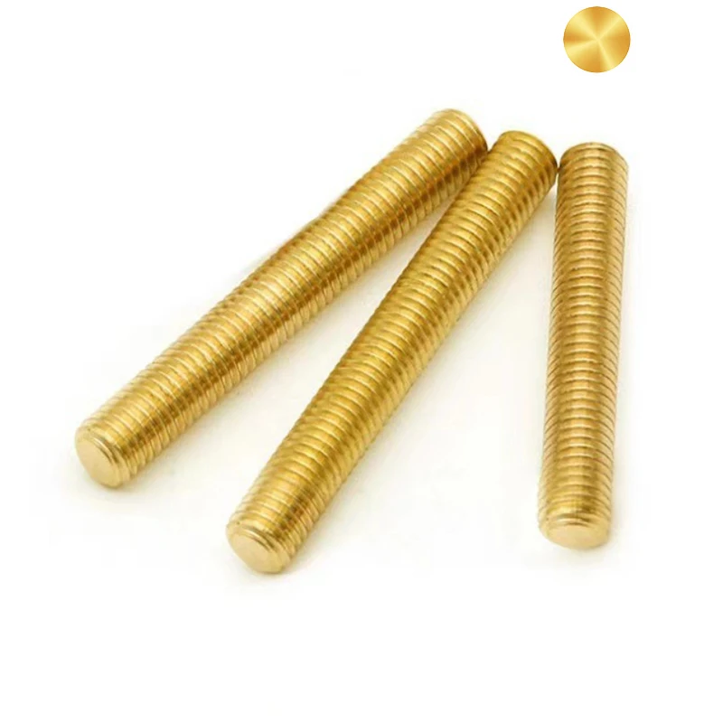 Manufacturer Brass Alloy Copper Bronze Golden Coarse Full Thread Rod Stainless Steel 304 316 Threaded rod bar