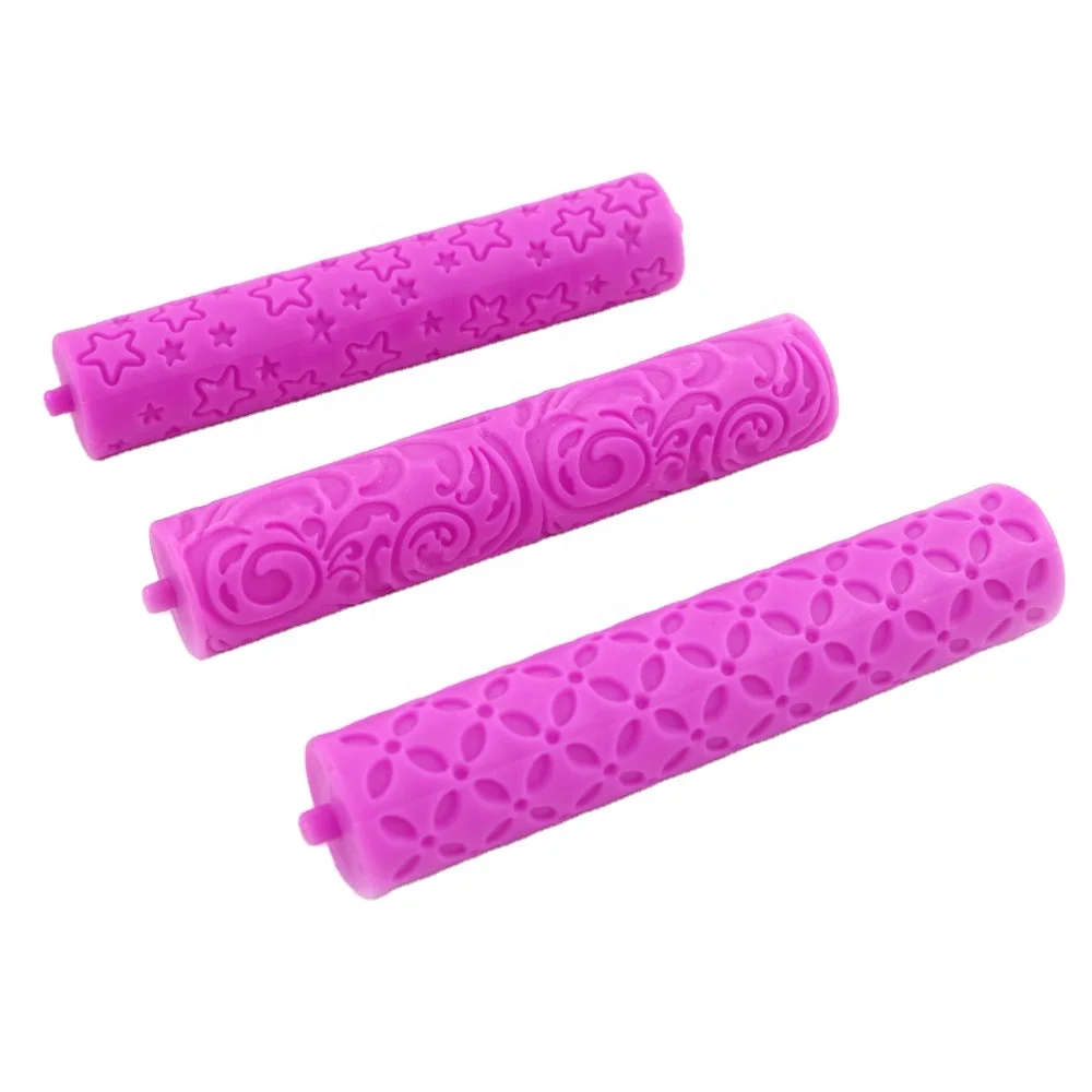 2021 multifunctional use decoration new design embossed marble 12 inch rolling pin