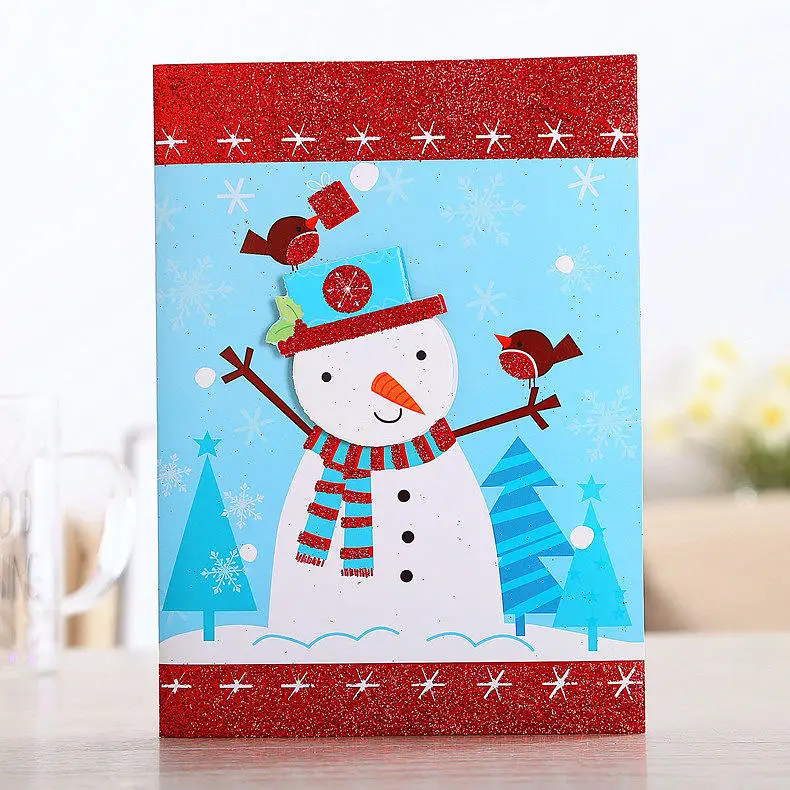 Wholesale High Quality Birthday Holiday Christmas Greeting Card Christmas Gift Decorations Card For Holiday Home Party