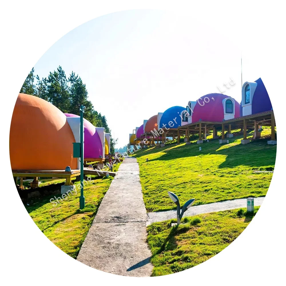 Mobile portable prefab EPS house round  homes garden house with Multi-window style