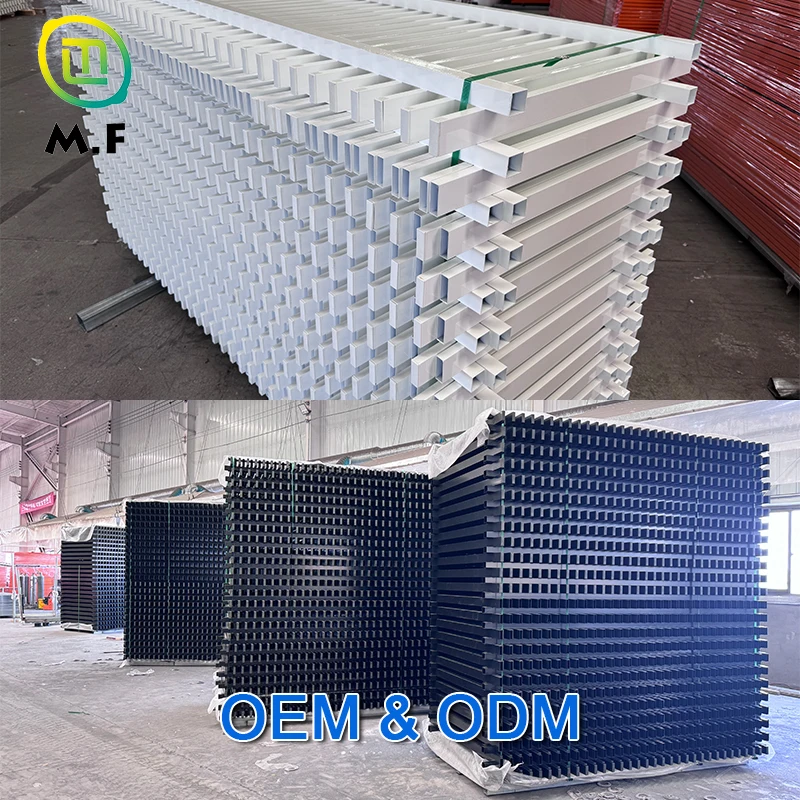 Wholesale garden black horizontal aluminum privacy fence aluminum picket gates and fences