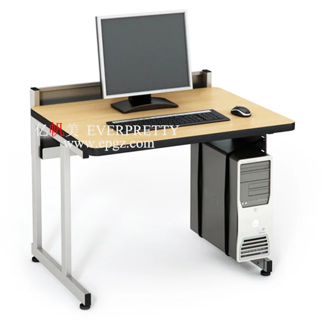 Education Furniture Smart Desks Classroom Compute-IT Computer Table with Metal Leg and CPU Shelf