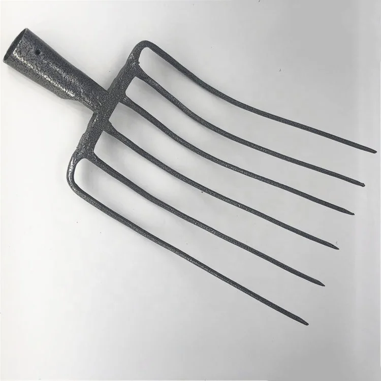 
6 prong Carbon Steel poultry farm hand digging tools set Garden Fork 