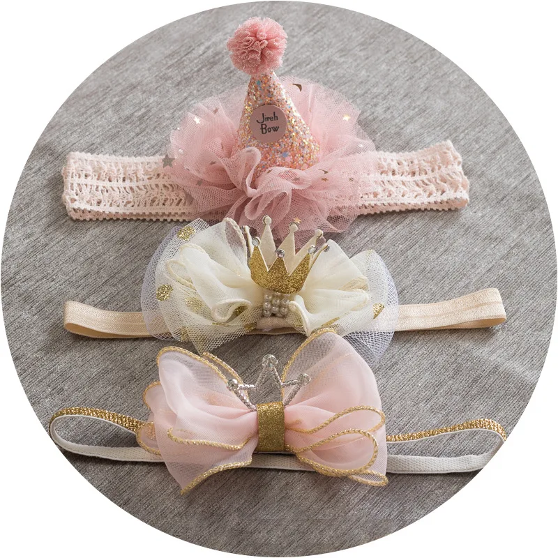 Baby girl  beautiful crown bow headdress Headband