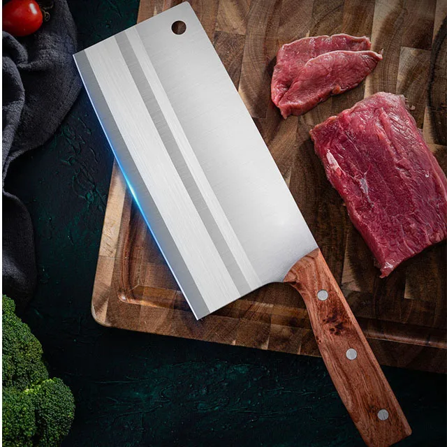 7 Inch Ultra sharp Chinese cleaver knife slicing knife for  meat fruit and vegetable with rosewood handle