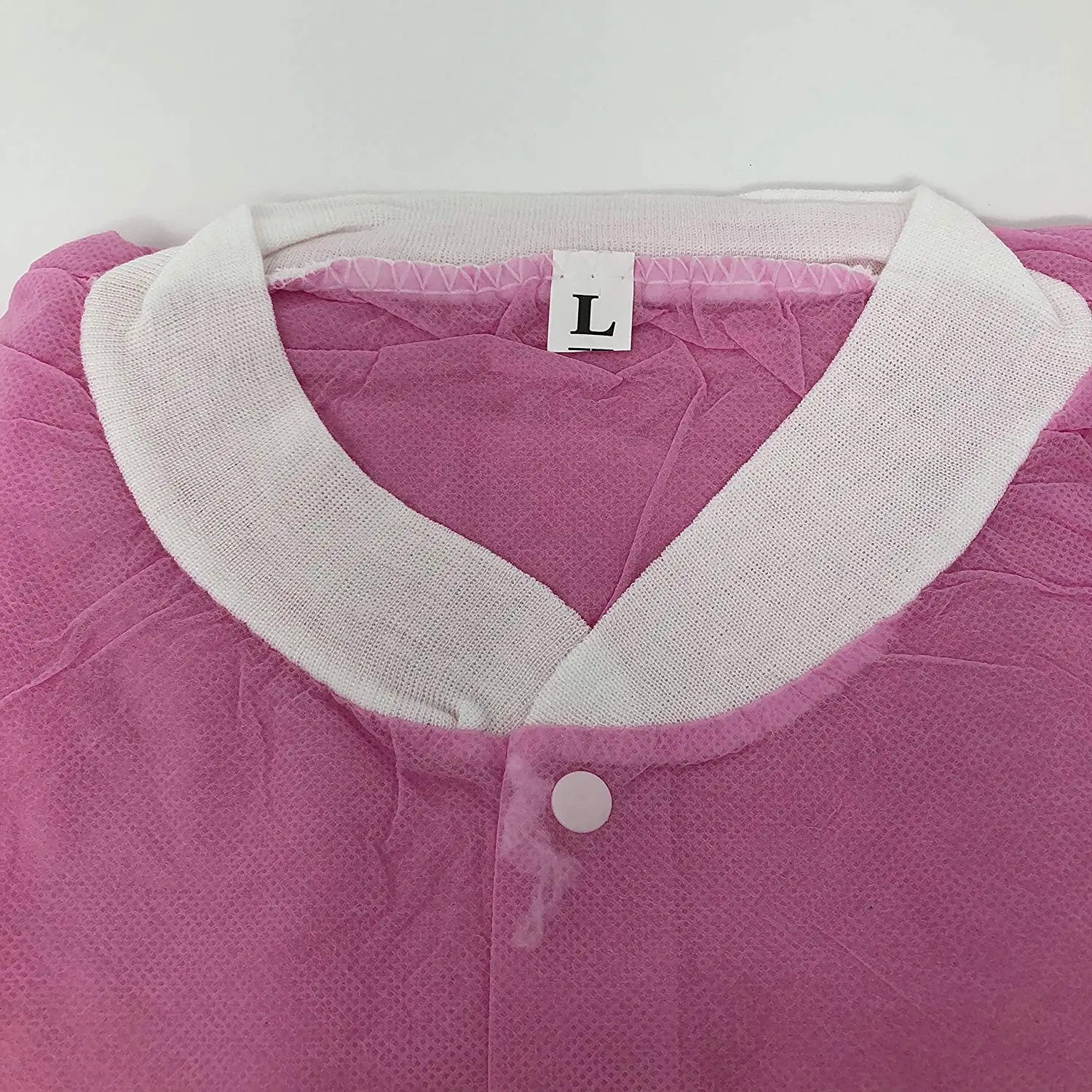 Breathable Disposable Dental Lab Coat Pink SMS SMS 40G For Women