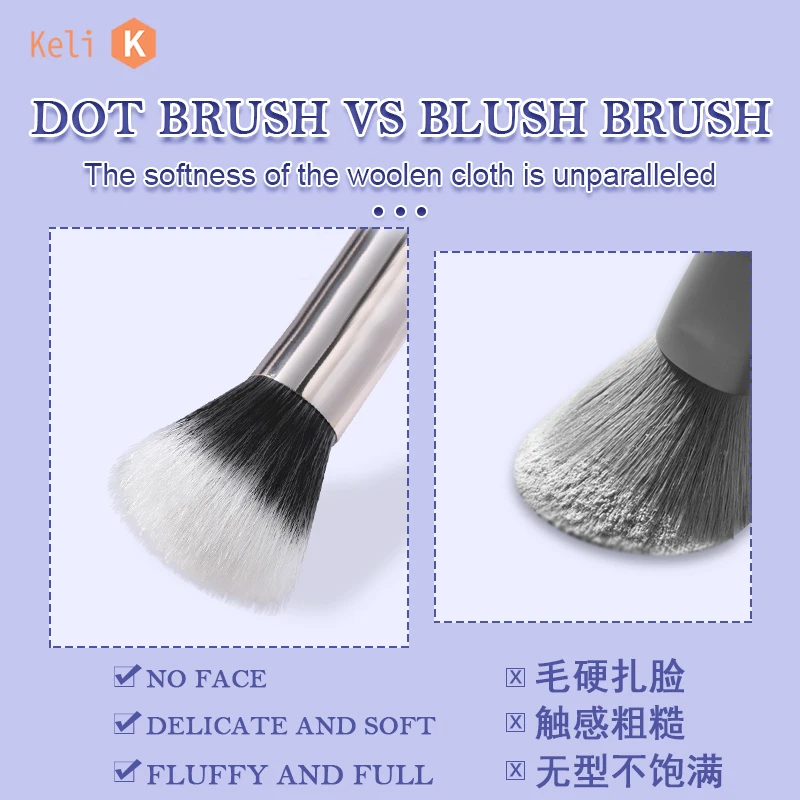 Wholesale 2pcs Blush Detail Concealer Brush Set High Quality Wood Handle Soft Makeup Brush Makeup Tool Kit