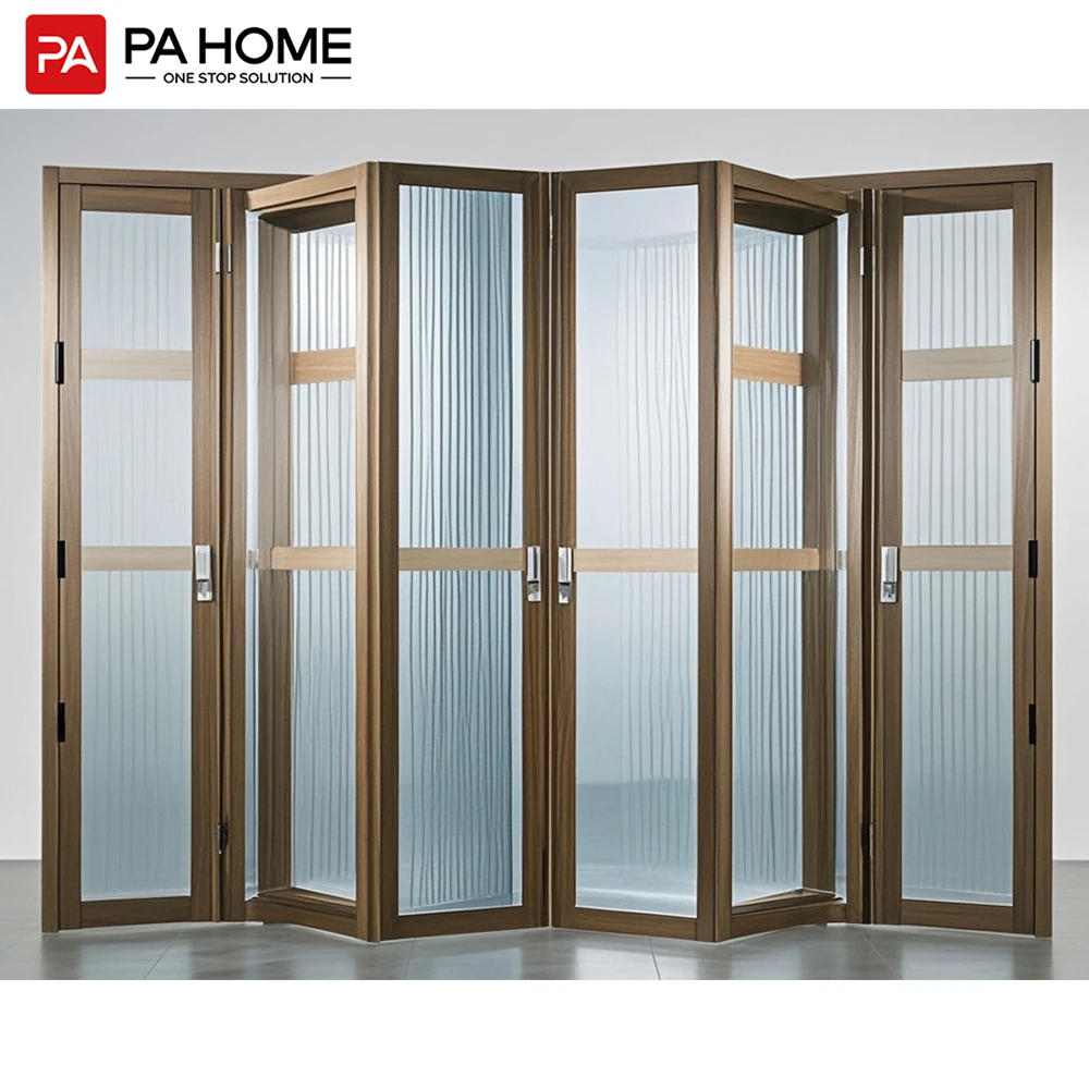 PA Custom Bi-Fold Aluminum Alloy Glass Exterior Accordion Foldable Doors