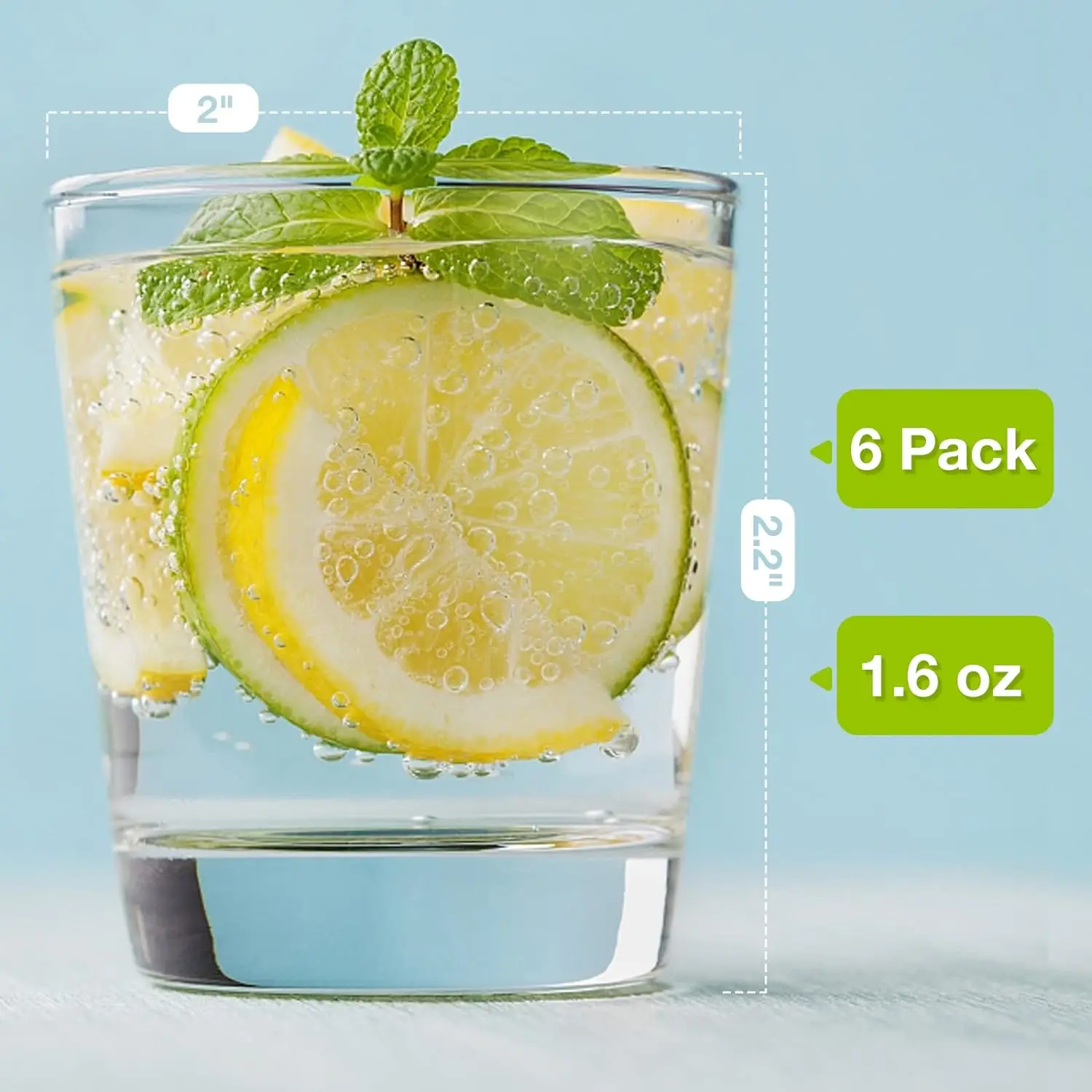 1.6 oz  Clear Small Whiskey VodkaTequila Espressos Shot Glasses with Logo