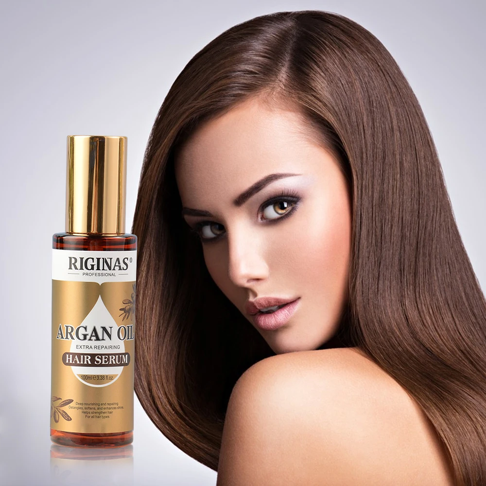 Riginas Private Label Profession Salon Deep Nourishing Organic Argan Oil Repairing Hair Serum