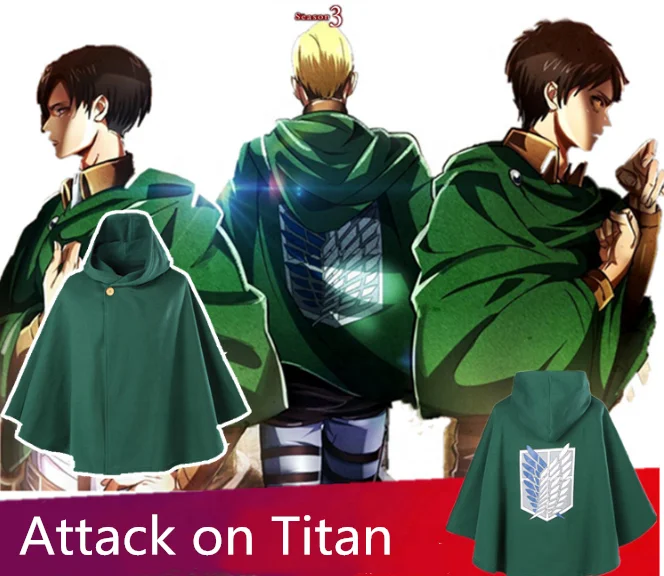
Fashion Anime No Kyojin Cloak Cape Clothes Cosplay Costume Fantasia Attack on Titan Costumes 