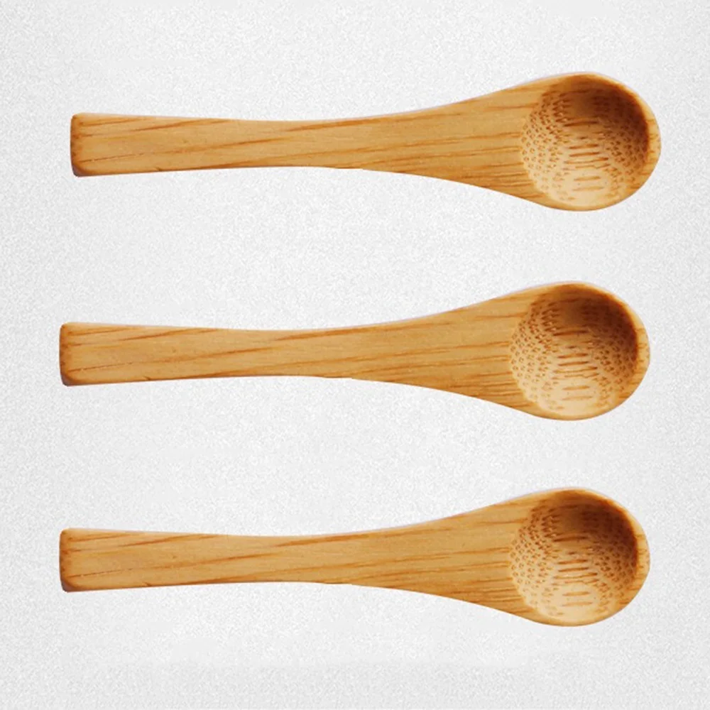 Ecofriendly Reusable Mini Bamboo Spoon Wooden Bamboo Tea Coffee Salt Sugar Spoon Baby Feeding Cutlery Natural Small Bamboo Spoon