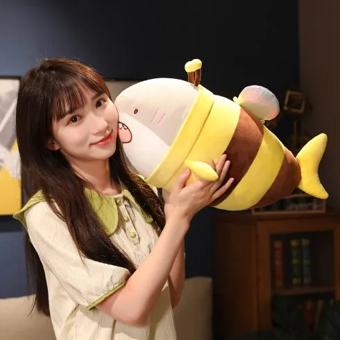 Stuffed Animals Toys Cute Bee Shark Plush Toy Custom Design