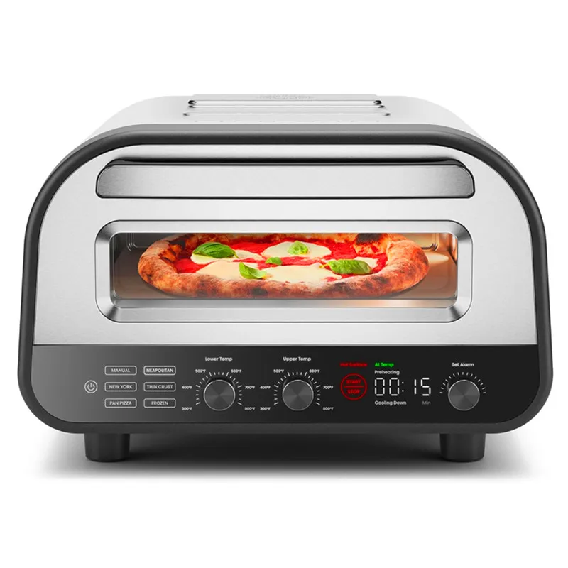 Indoor Pizza Oven Makes 12 Inch Pizzas in Minutes Countertop Electric Pizza Maker with 5 Touchscreen Presets