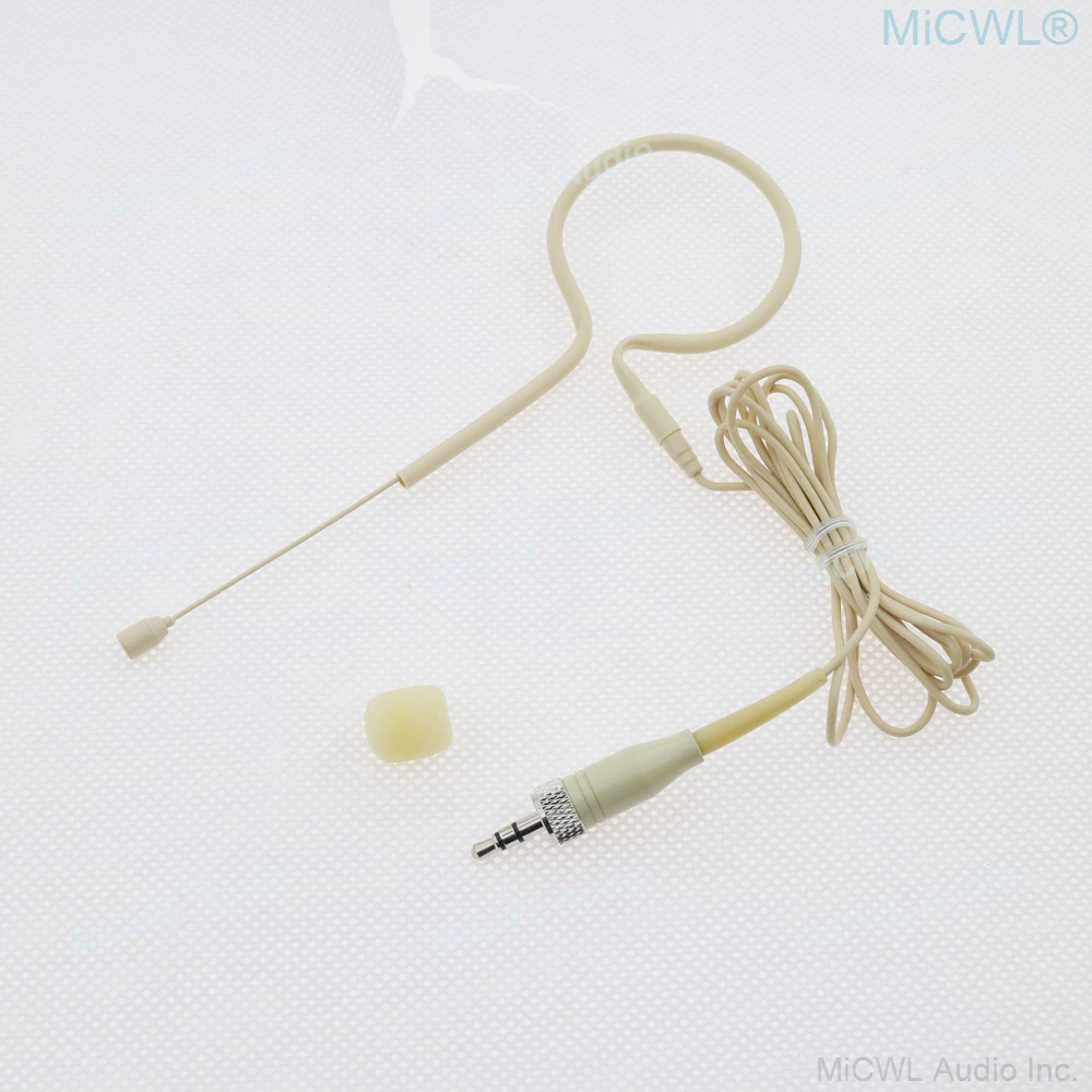 AVX20 CreamColor Single Ear Hook Headset Microphone For AVX G2 G3 G4 XS EW Evolution Digital 6000 9000 Wireless Mic System