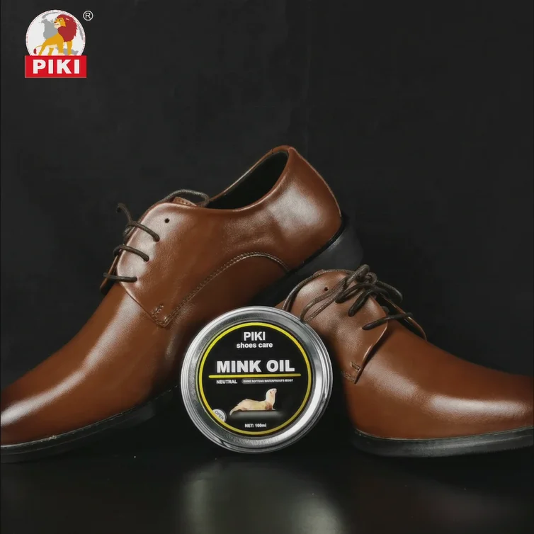 2021 горячая Распродажа Роскошная жестяная коробка норковое масло 100 мл нейтральная водонепроницаемая кожаная обувь крем полировка PIKI Parkie