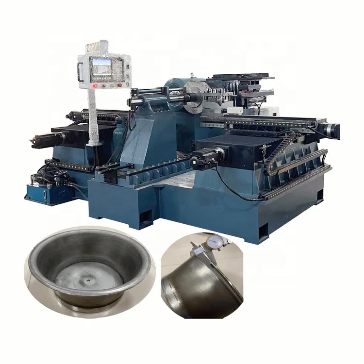 Metal material metal forming equipment double knife CNC spinning lathe machine