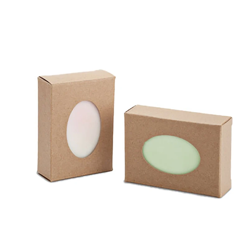 Custom Design Folding Cartons Paperboard Soap Packing Boxes with Plastic Window