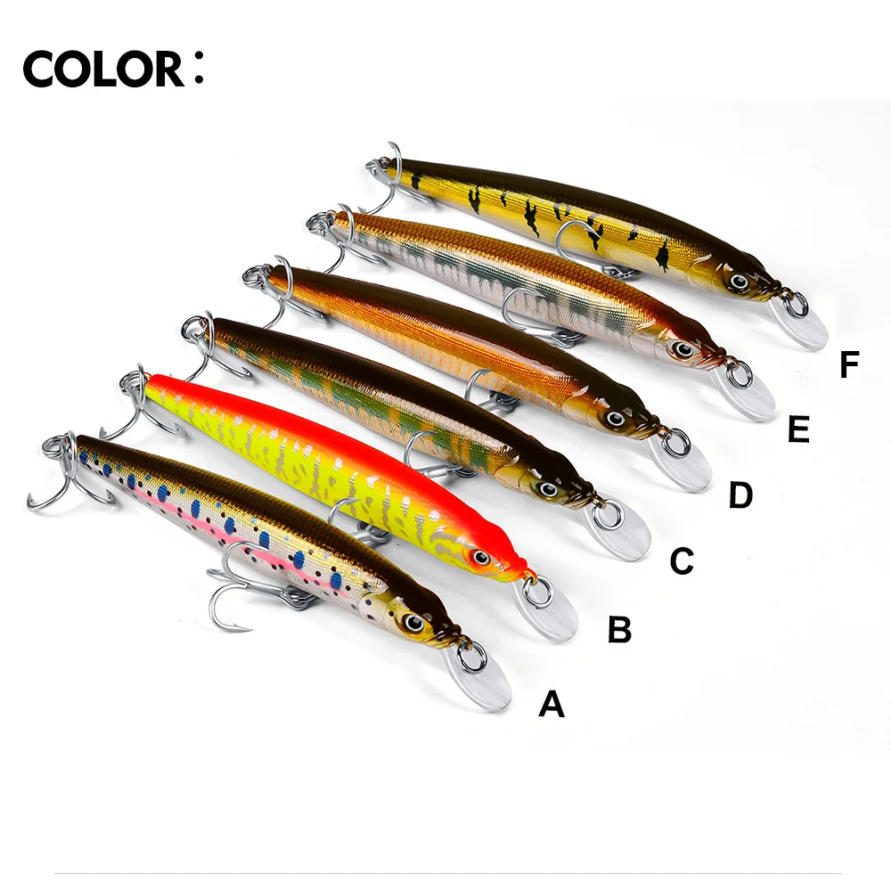 Deep Diving Lures 10.5g 110mm 6Color Mega Bass Lure Pond Reservoir Jerk Bait Lures