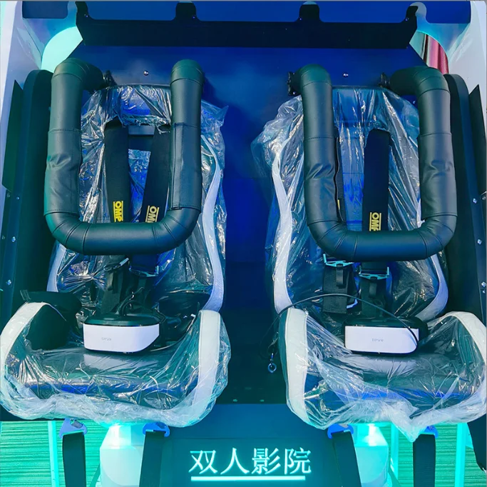 360 Degree 2 Chair 9D VR Roller Coaster Virtual Reality Simulator VR Machine 9D Virtual Reality
