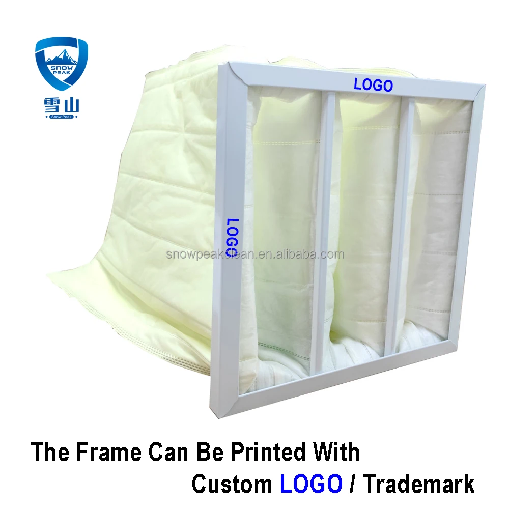 Acid And Alkali Resistant Salt Spray Frame EU8 Synthetic Bag Filter Pocket Air Filter
