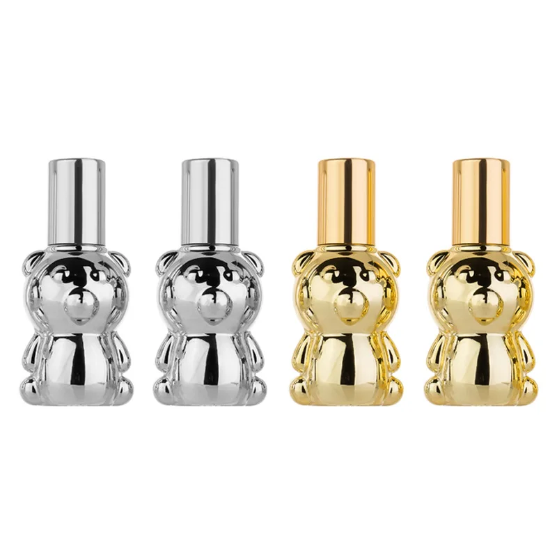 Cartoon Mouse Shape Design 8ml Glass Golden Sliver Empty Animal Shape Empty Glass Spray Perfume Bottles