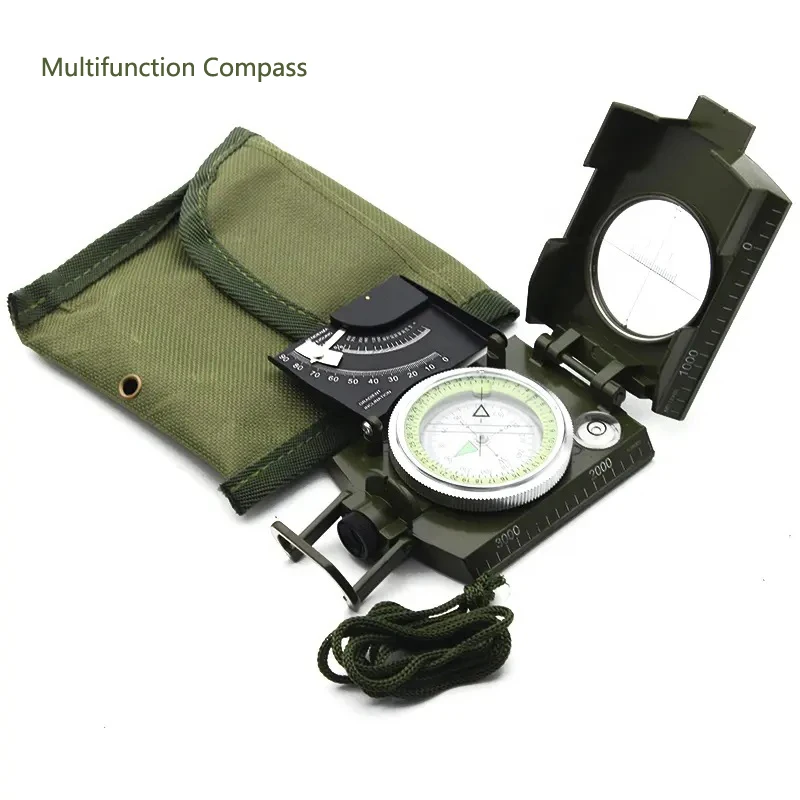 High Precision Multi-Functional Outdoor Waterproof Compass Luminous Positioning Slope Geological Camping Compass