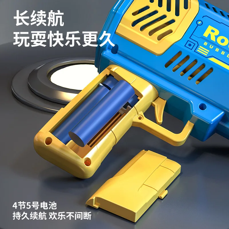 Hot Selling Bazooka Bubble Gun Toy 40 Hole Electric Automatic Bubble Machine With Light For Summer Outdoor Funny Children Toy