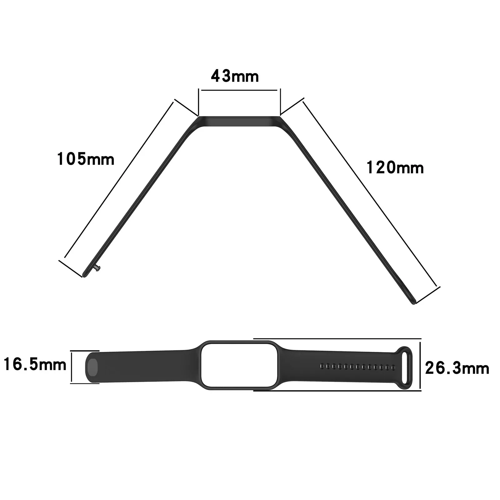 Replacement Sport Bracelet Silicone Watch Strap for Redmi Band 2 Xiaomi smart Band 8 Active