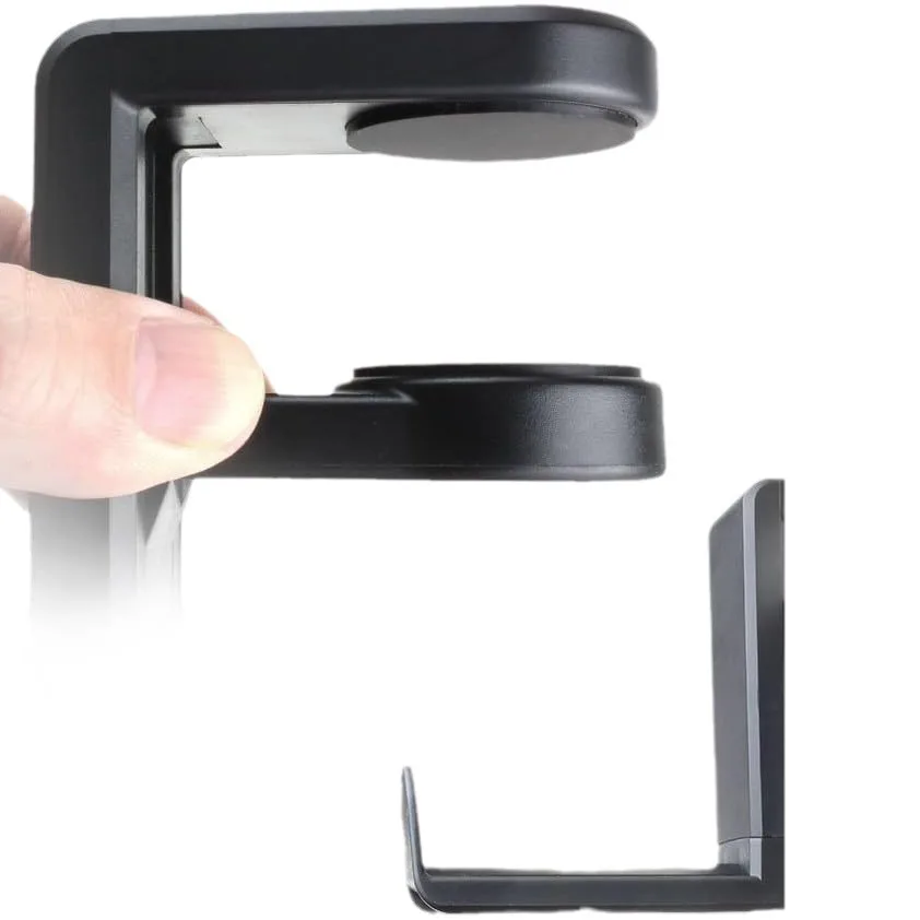 Storage Rack Adjustable Black Aluminum clamp Headphone Gamepad Hanger Under Desk Headset Holder