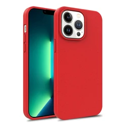 For iPhone 14 Pro 13 12 Mini 11 Pro Max XR XS Solid Color Matte Bumper Soft TPU Phone cover Eco-friendly Wheat Straw Cas