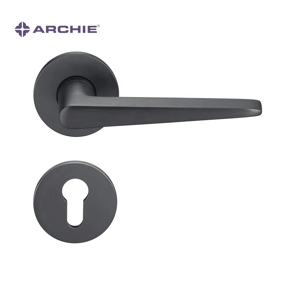 ARCHIE Modern Grey Indoor Doors Locker Handle Foshan Door Lock